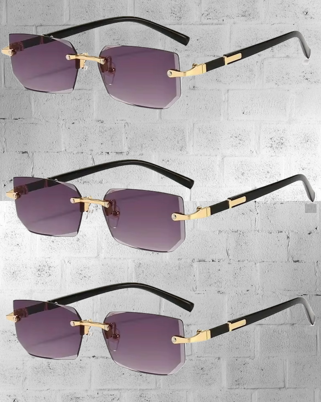 Rimless Rectangle Sunglasses