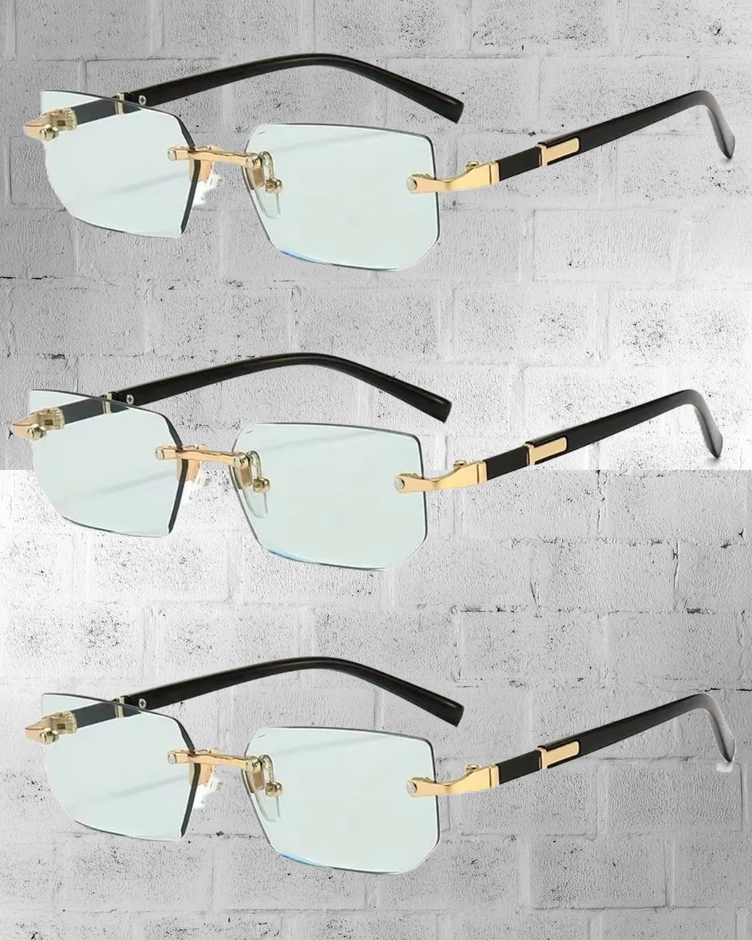 Rimless Rectangle Sunglasses