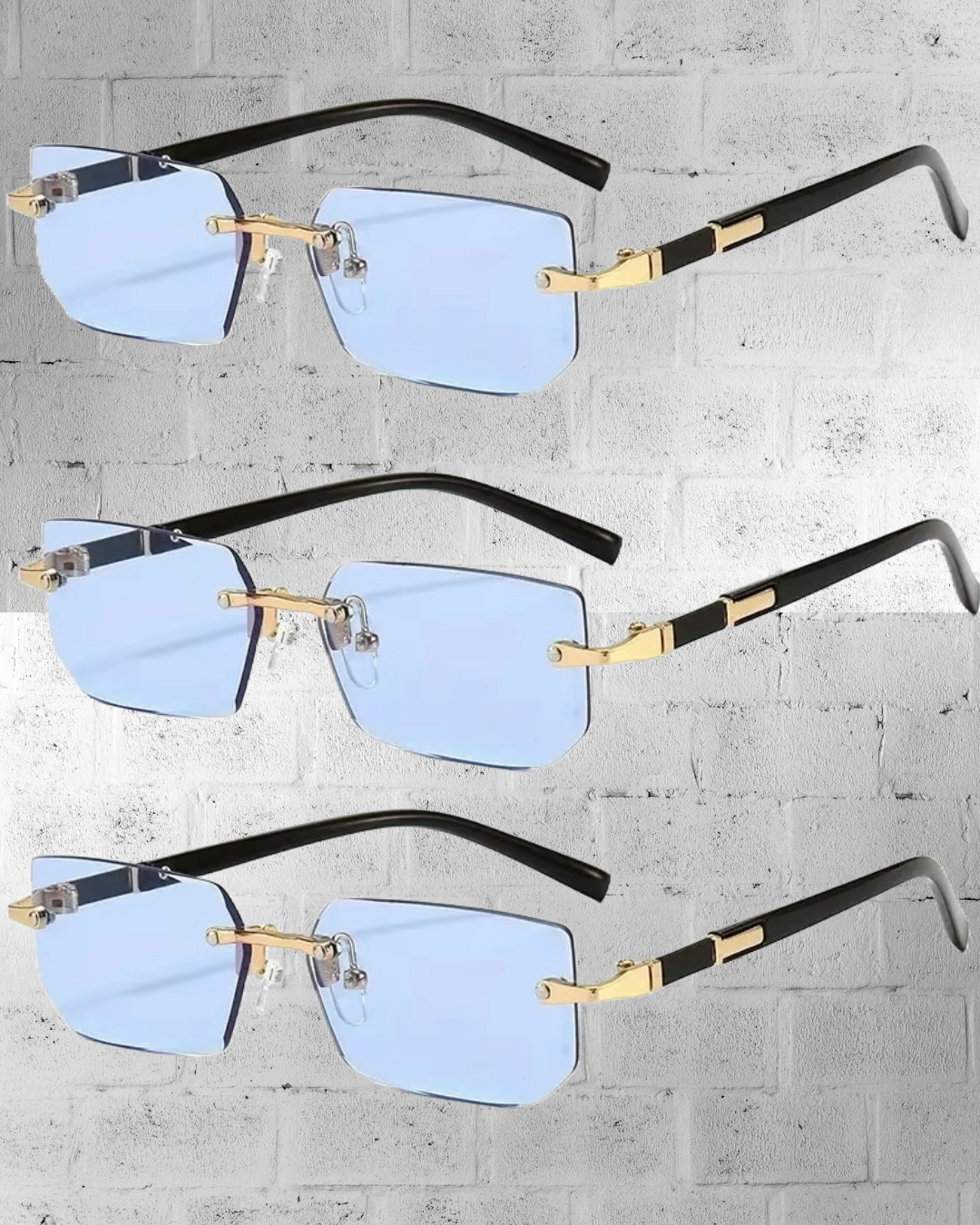 Rimless Rectangle Sunglasses