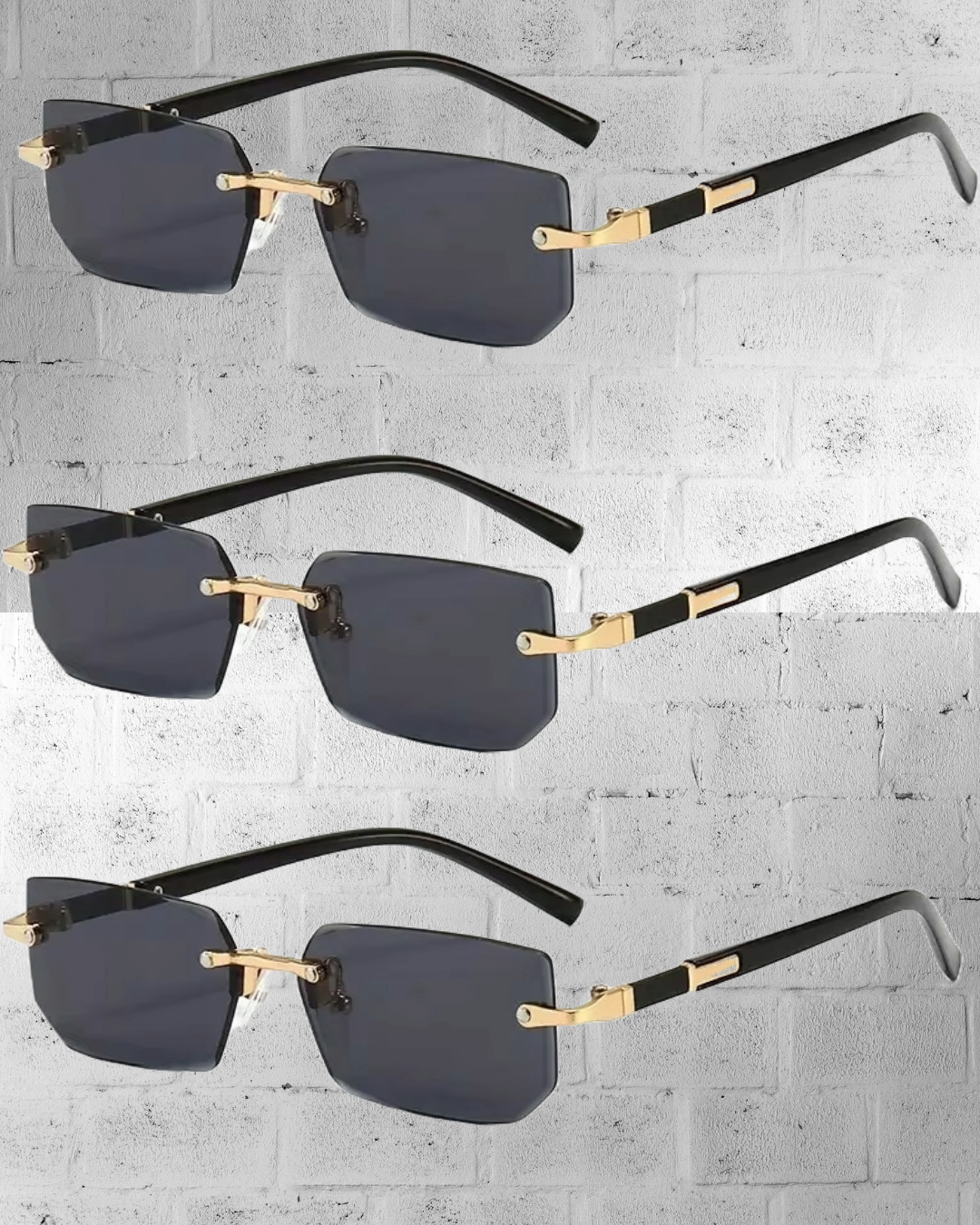 Rimless Rectangle Sunglasses