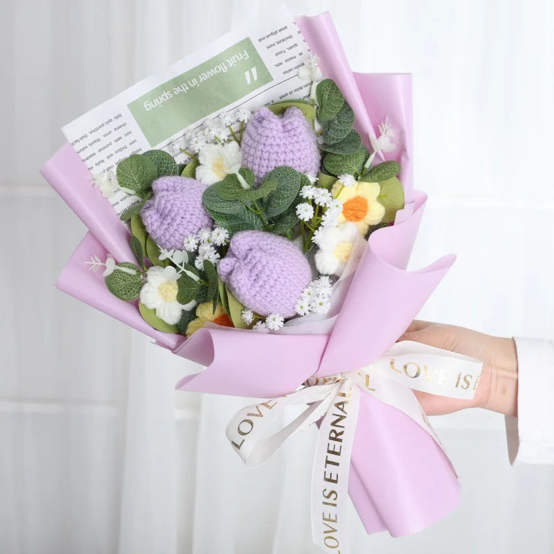 Freshly Knitted Bouquet Flowers Crochet