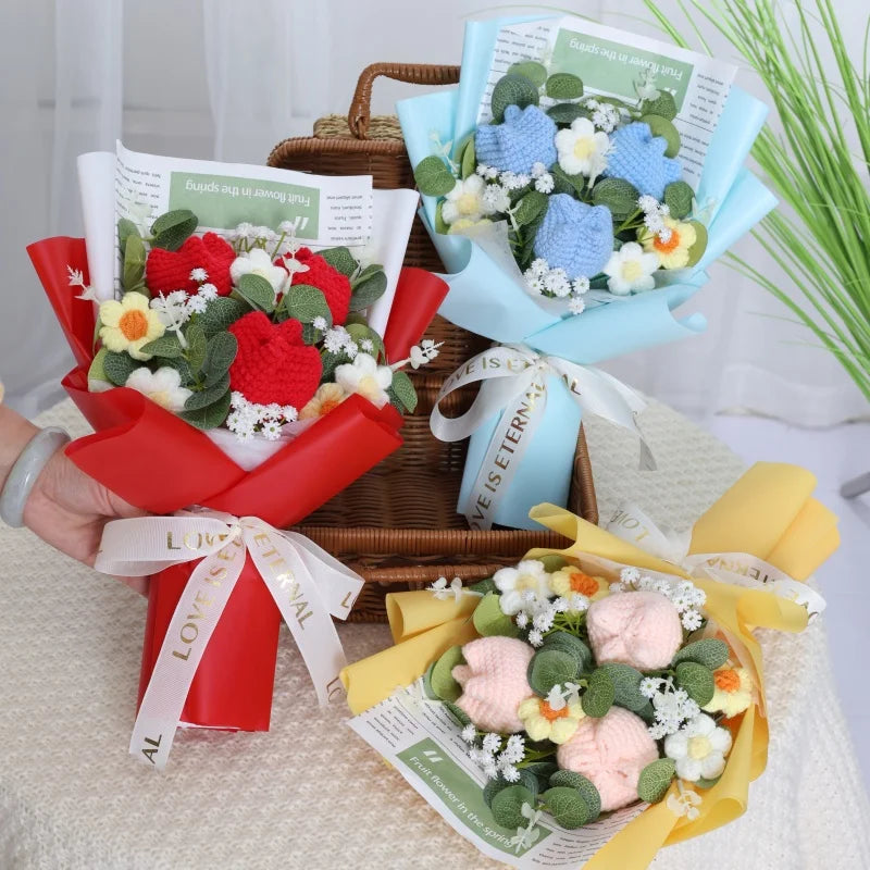 Freshly Knitted Bouquet Flowers Crochet