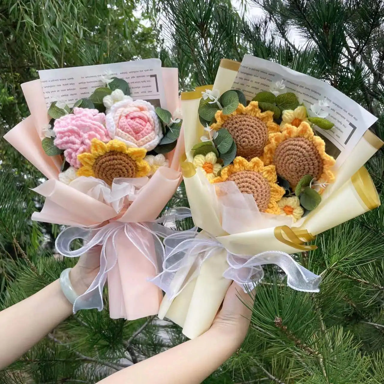 Freshly Knitted Bouquet Flowers Crochet