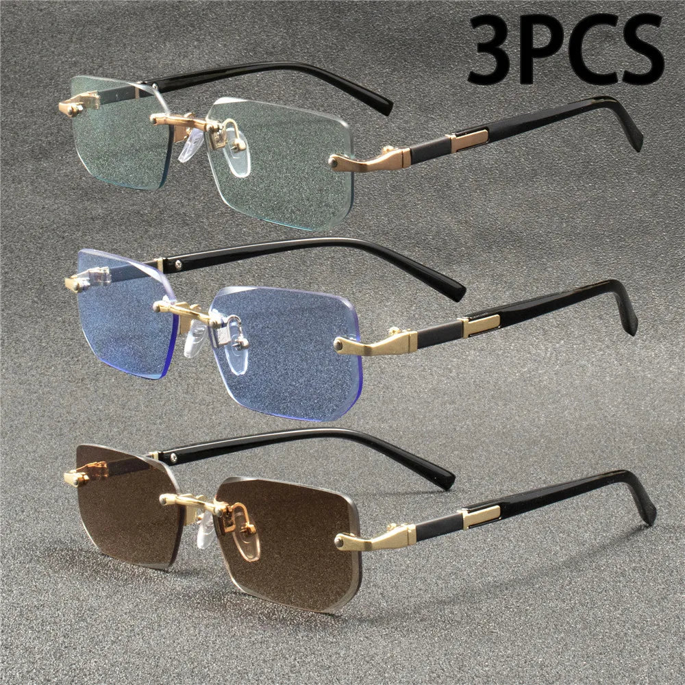 Rimless Rectangle Sunglasses
