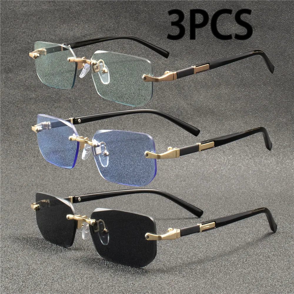 Rimless Rectangle Sunglasses