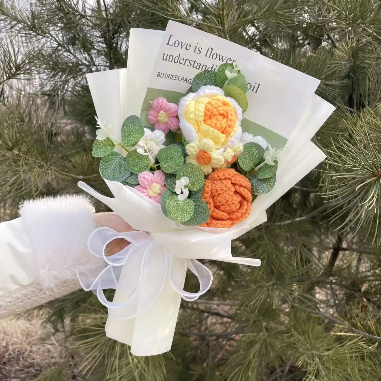 Freshly Knitted Bouquet Flowers Crochet