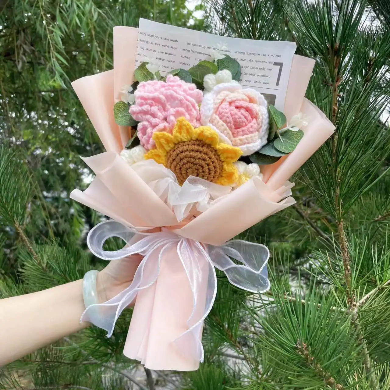 Freshly Knitted Bouquet Flowers Crochet