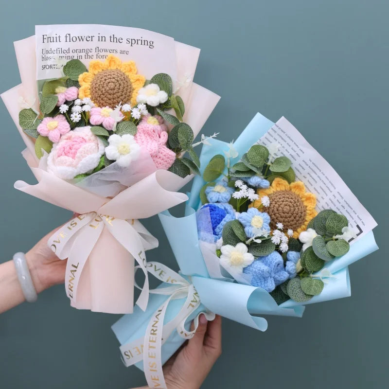 Freshly Knitted Bouquet Flowers Crochet