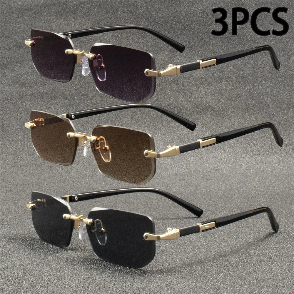 Rimless Rectangle Sunglasses