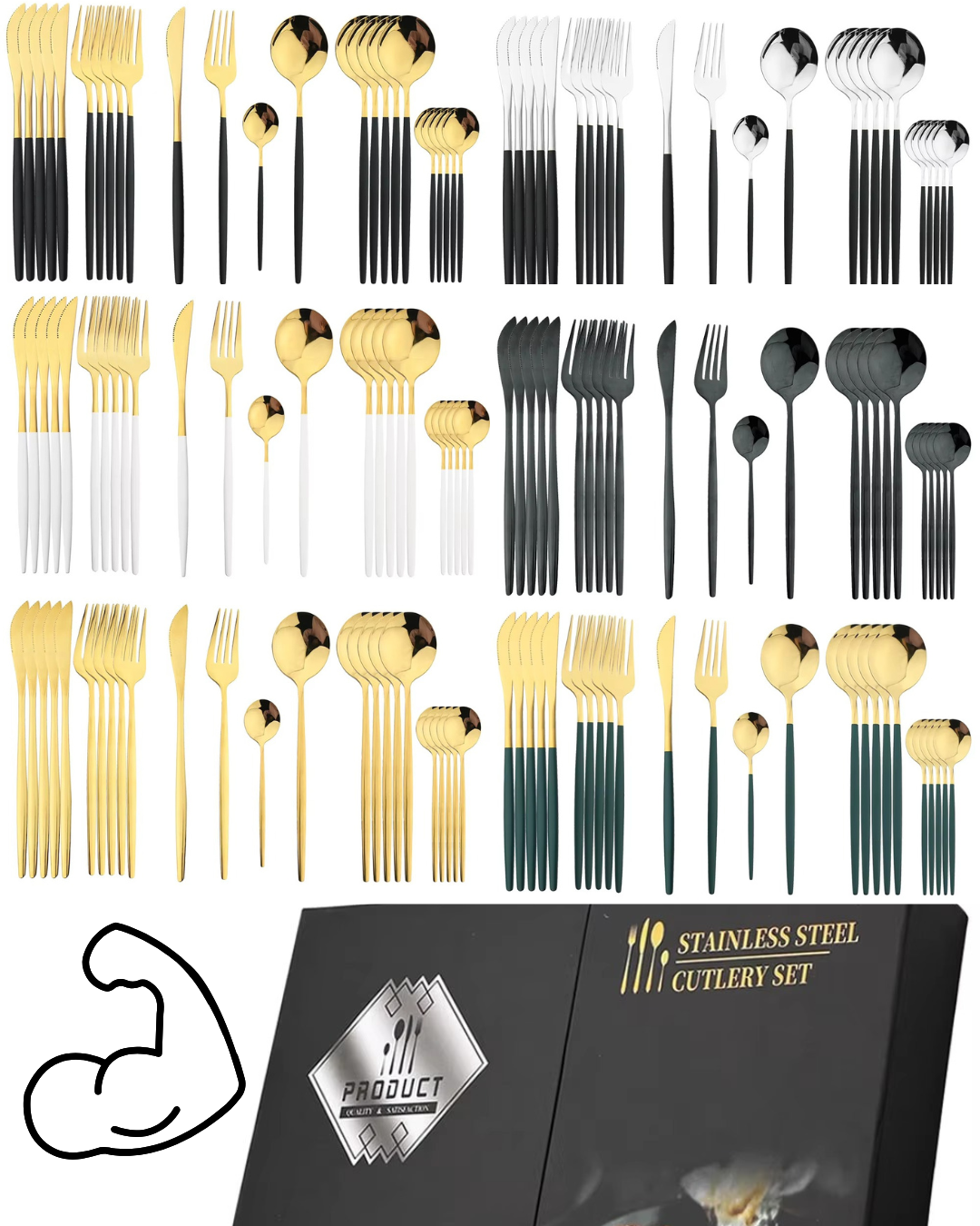 24 Pieces Cutlery Set