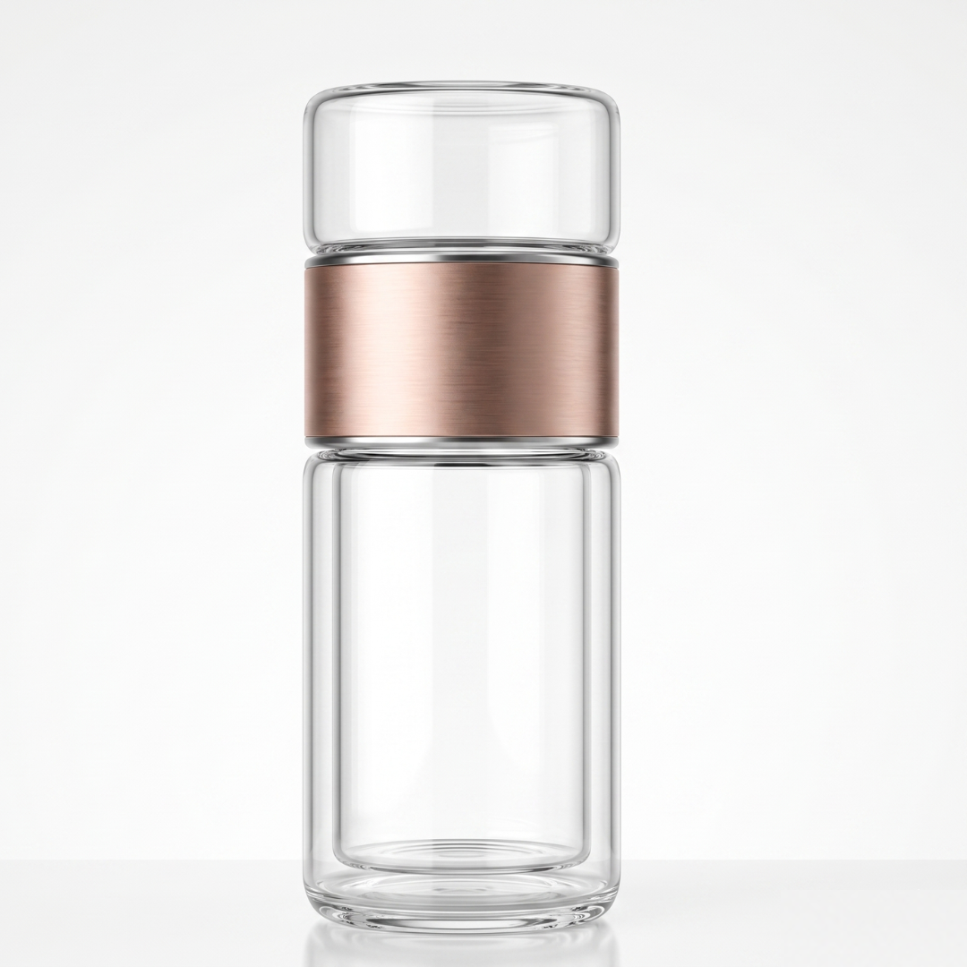 Double-Layer Glass Tea Infuser Bottle