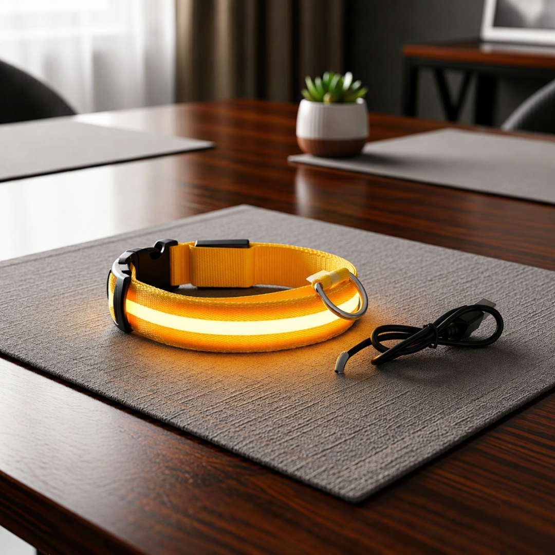 Rechargeable LED Safety Dog Collar