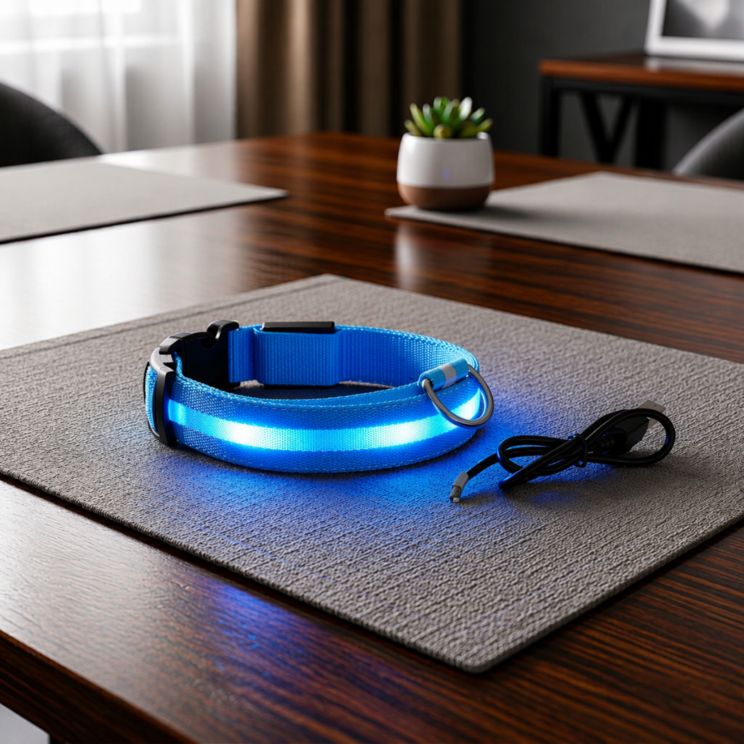 Rechargeable LED Safety Dog Collar