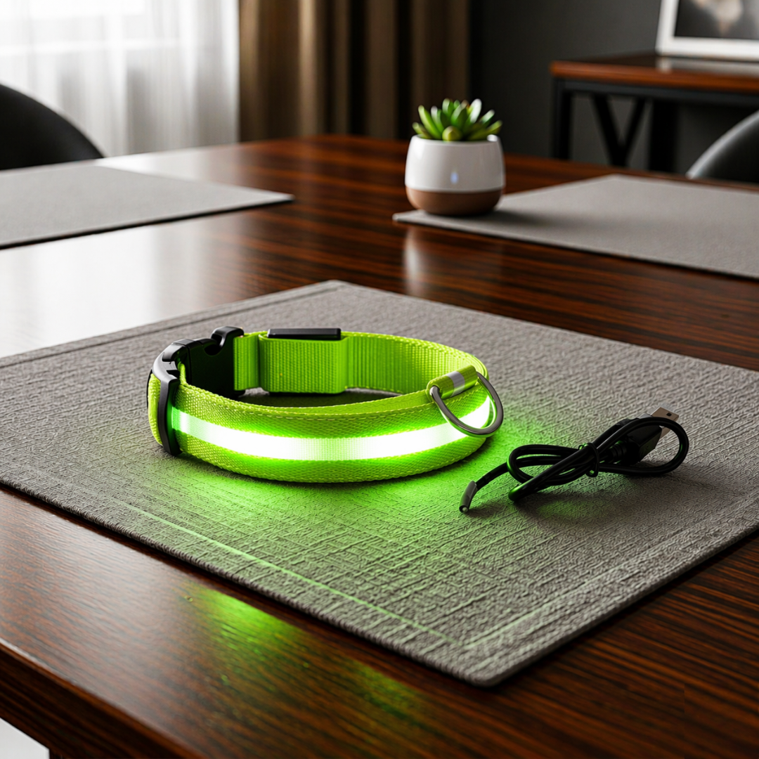 Rechargeable LED Safety Dog Collar