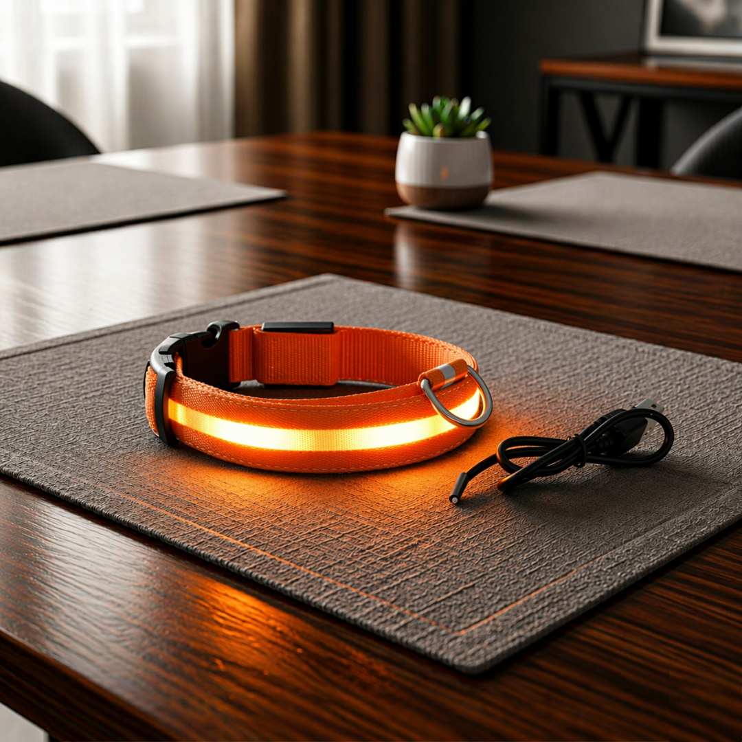 Rechargeable LED Safety Dog Collar