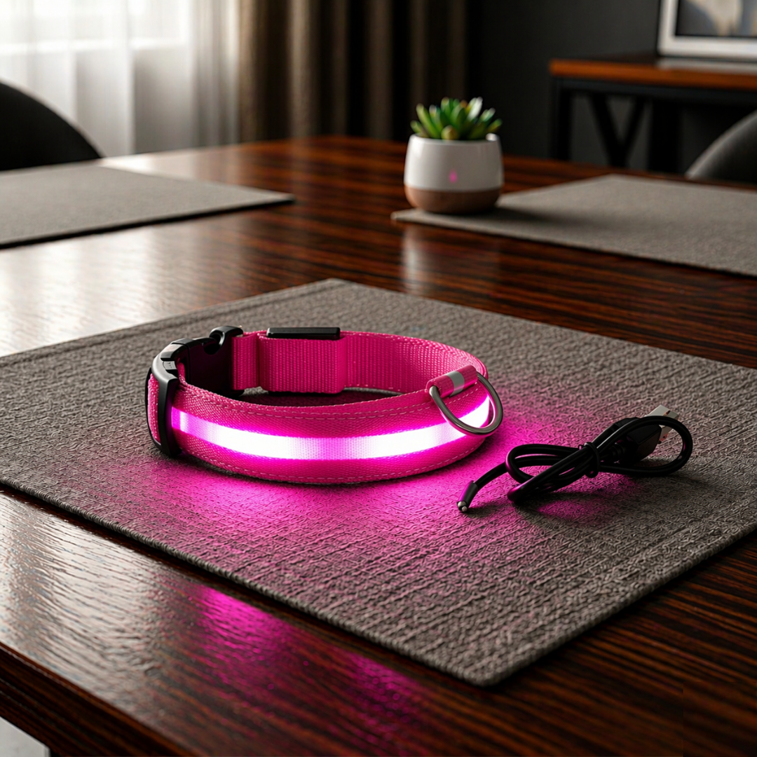 Rechargeable LED Safety Dog Collar