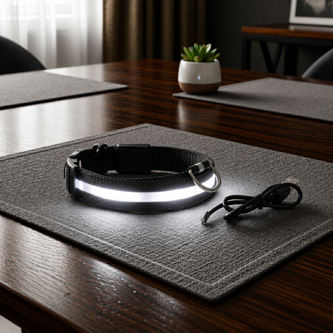 Rechargeable LED Safety Dog Collar