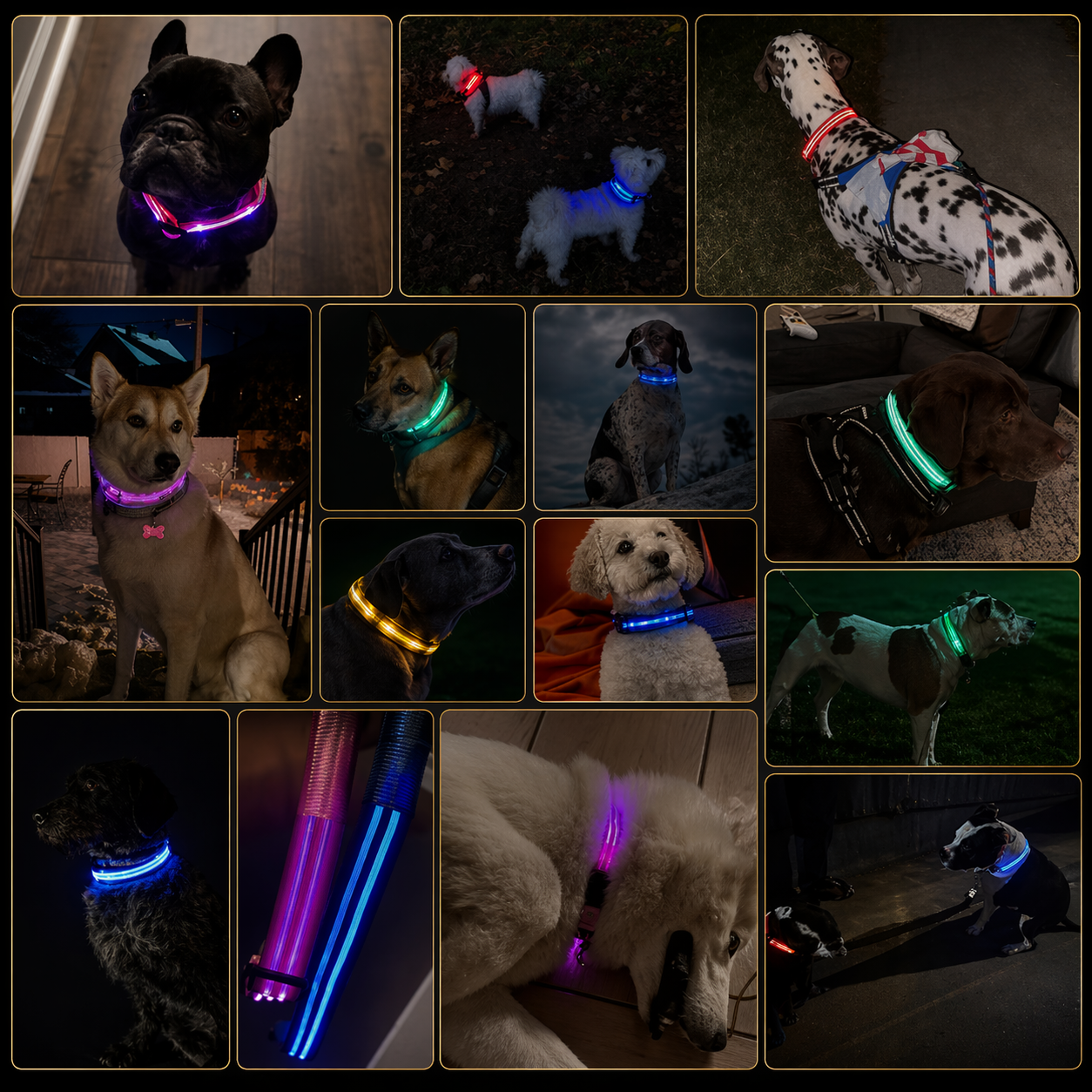 Rechargeable LED Safety Dog Collar