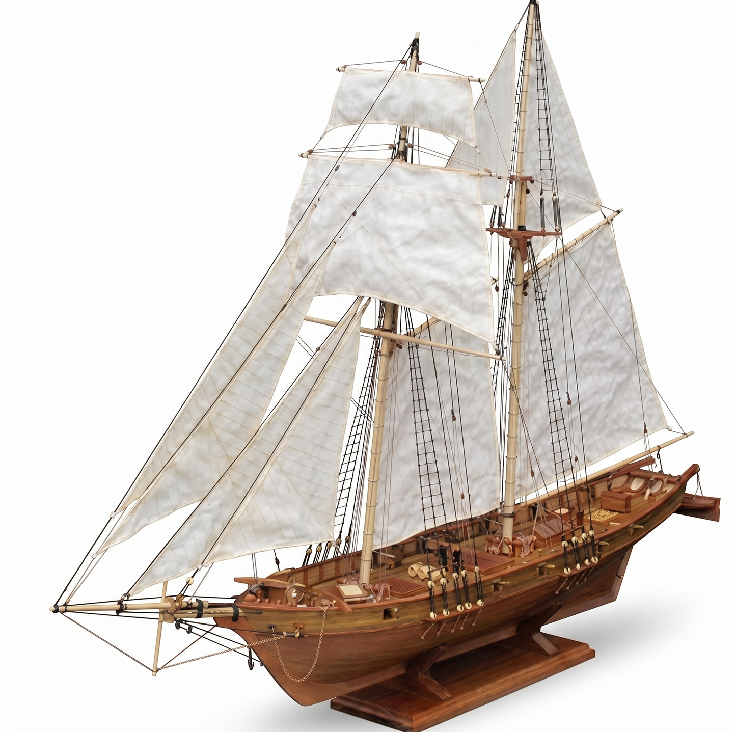 1:100 Scale DIY Wooden Sailboat Model Kit