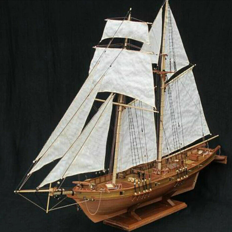 1:100 Scale DIY Wooden Sailboat Model Kit