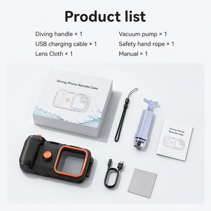 Waterproof Diving Phone Case with Hand Grip & Bluetooth Remote